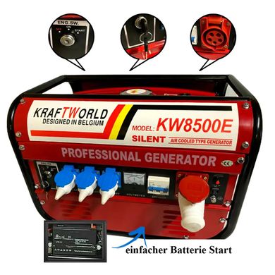 Бензиновий генератор - KraftWorld KW8500E