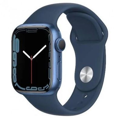 Смарт-Годинник - Apple Watch Series 7 GPS 41mm Blue Aluminum Case With Blue Sport Band (MKN13)